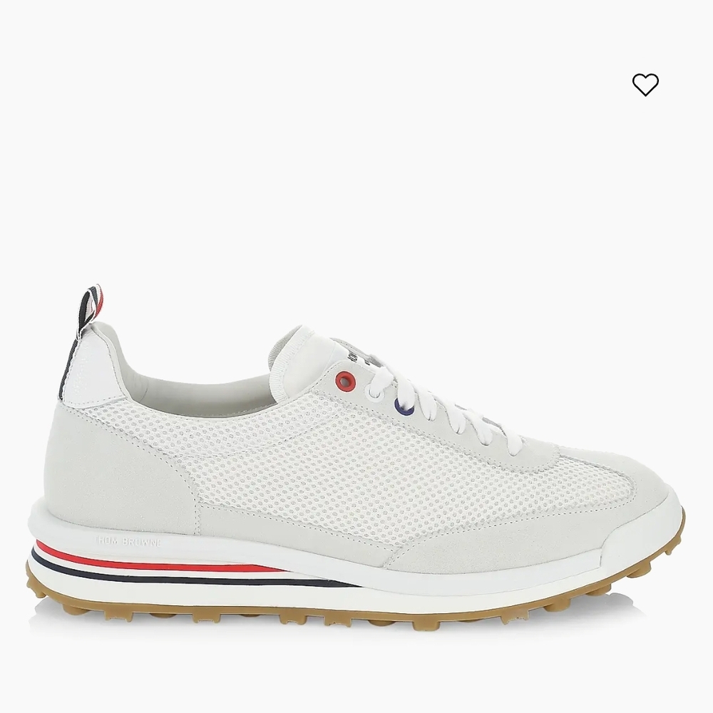 Thom Browne Tech Runner sneakers in white/grey suede and mesh Size 37.5 7.5